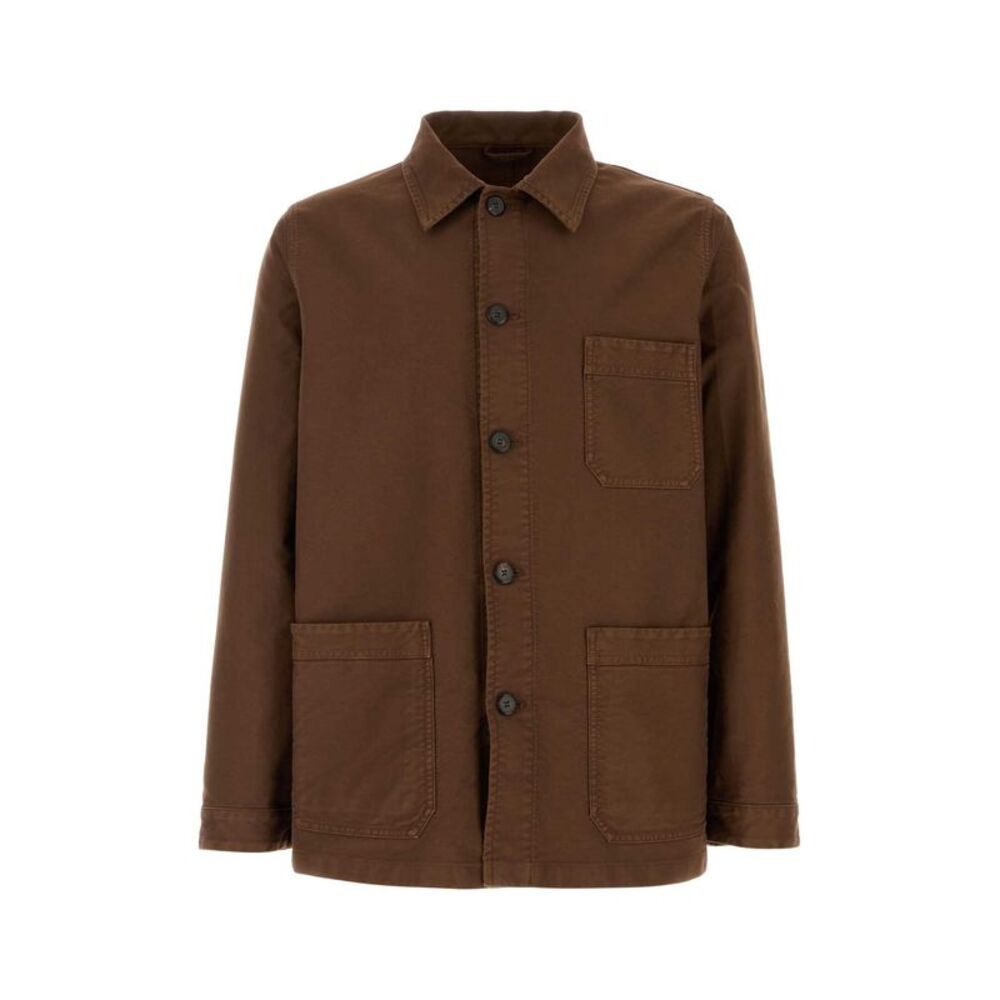 Prada Men Brown Canvas Jacket